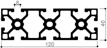 perfil de aluminio modular cod 747