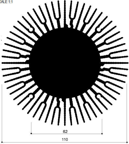 code art. FM513 : Aluminum heat sinks in bars