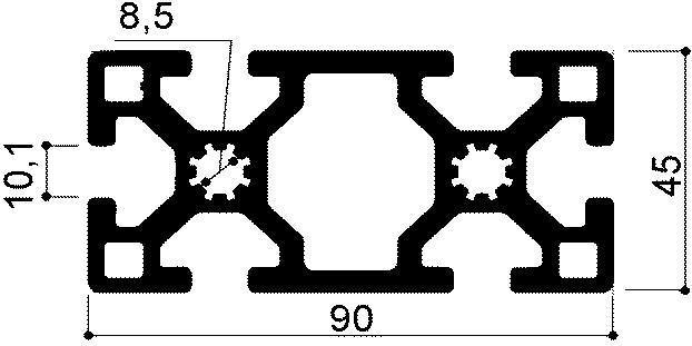 modular aluminum profile cod 365