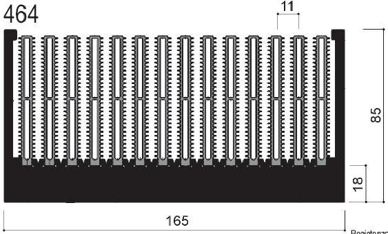 code art. FM464 : Aluminum heat sinks in bars