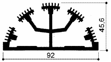 code art. FM646 : Aluminum heat sinks in bars