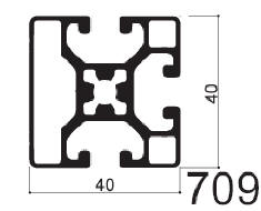 modular aluminum profile cod 709