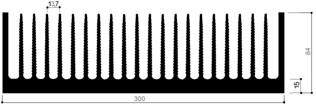 code art. FM931: Aluminum heat sinks in bars